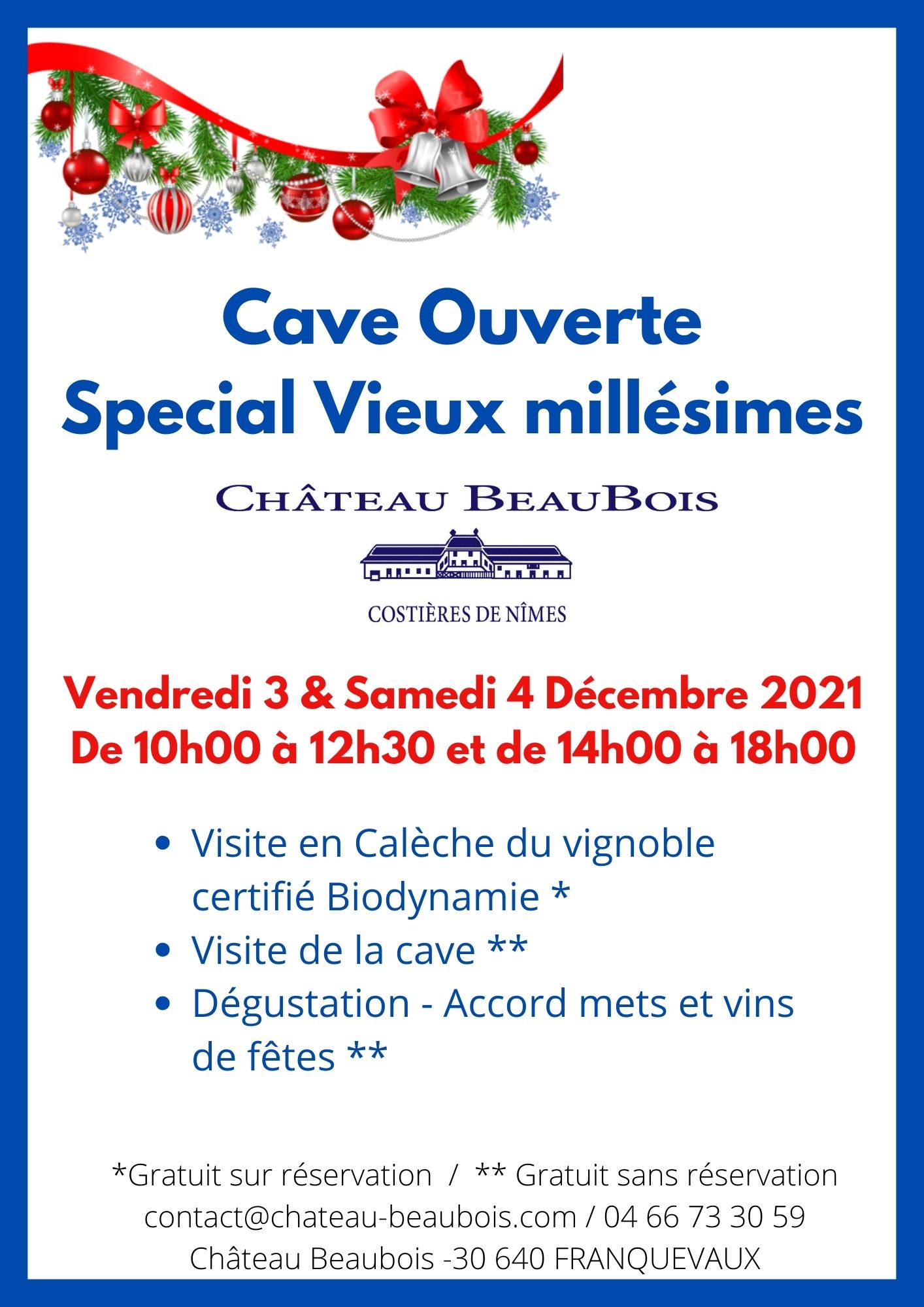 3 & 4 décembre - Spécial Vieux millésimes à Franquevaux