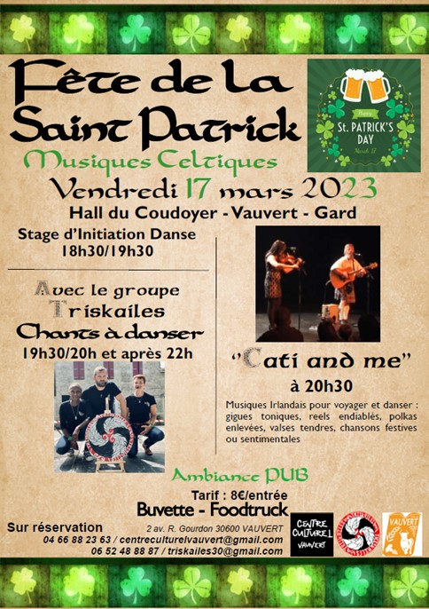 Soirée Saint Patrick - Vendredi 17 mars à Vauvert