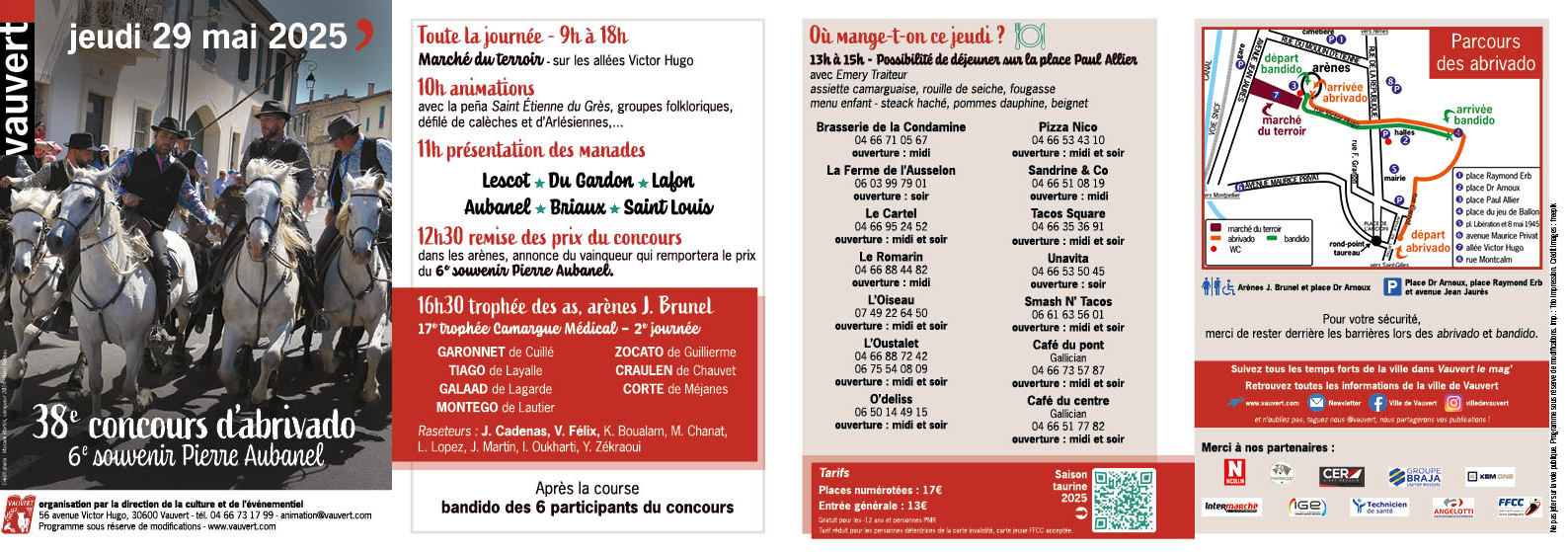 Programme Concours Abrivado Vauvert