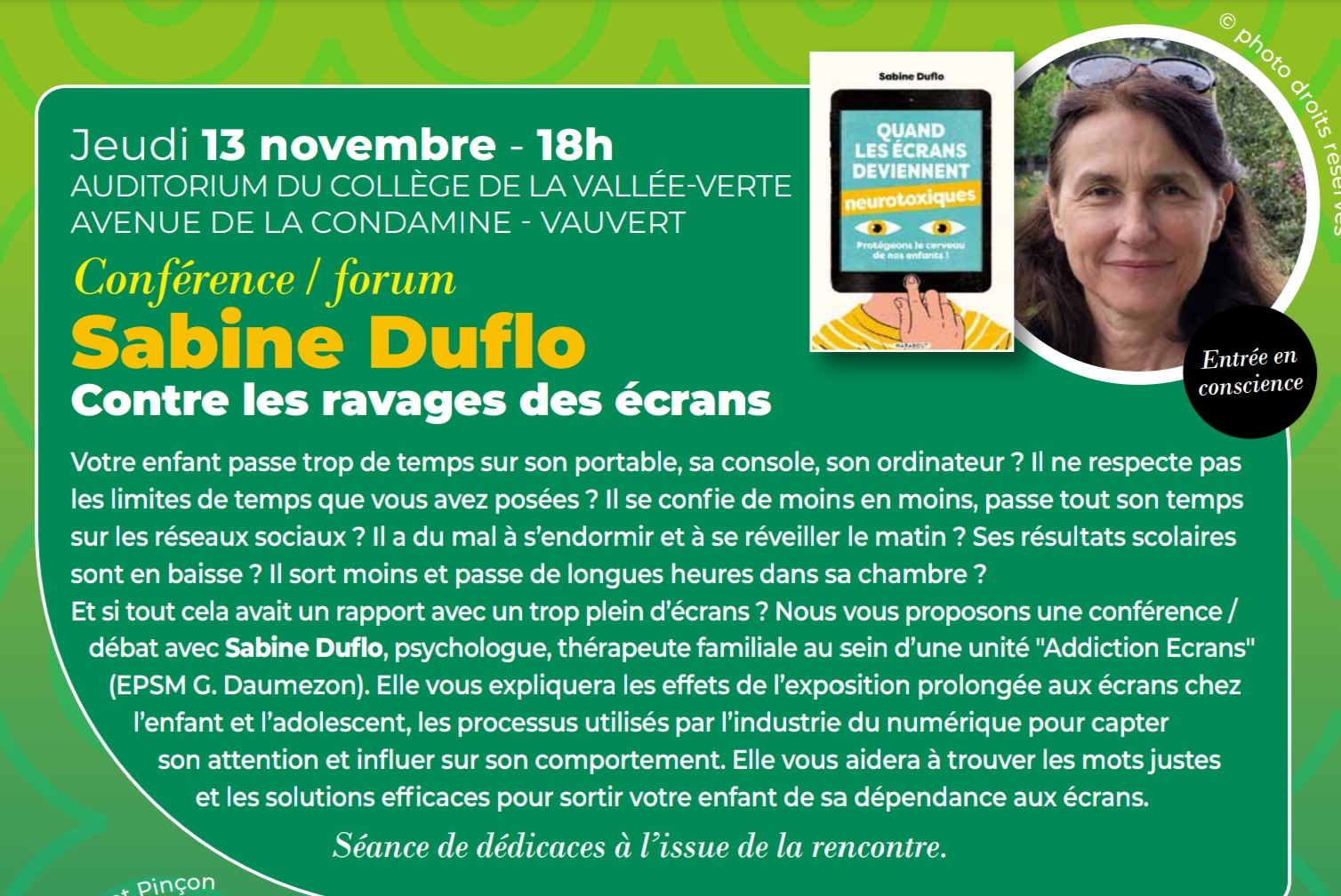 Les Rencontres d'Atout Philo : Conférence Sabine Duflo