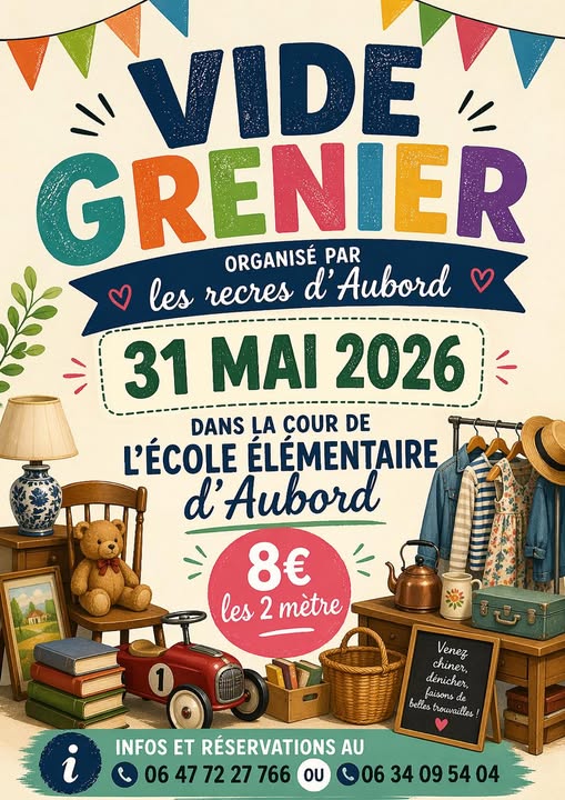 Vide grenier - Les récrés d'Aubord - dimanche 31 mai 2026