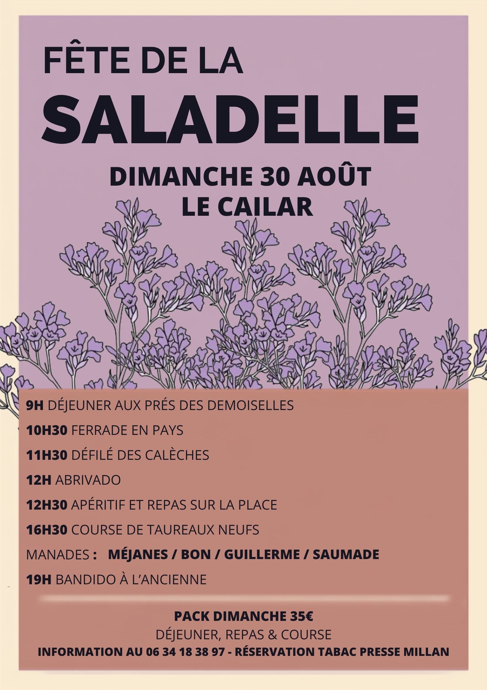 Fete de la Saladelle - 30 août 2026 - Le Cailar