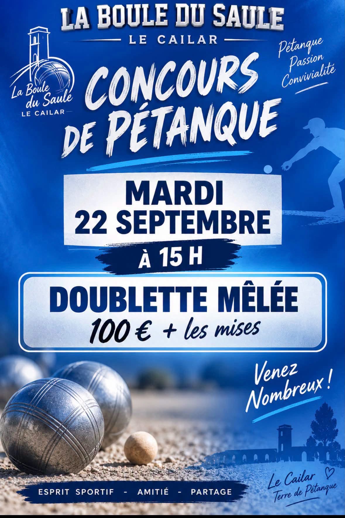 Pétanque concours - Le Cailar