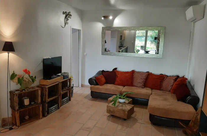 Furnished accommodation at Prés des Lones in Aubord lounge