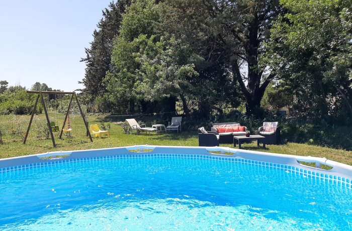 Furnished accommodation at Prés des Lones in Aubord swimming pool