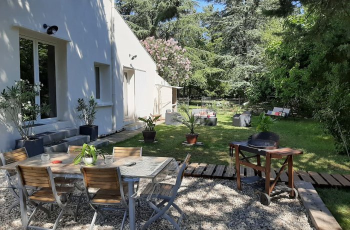 Furnished accommodation at Prés des Lones in Aubord terrace
