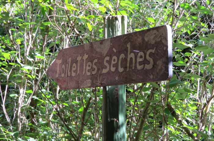 Dormitory room, natural welcome sign, dry toilet